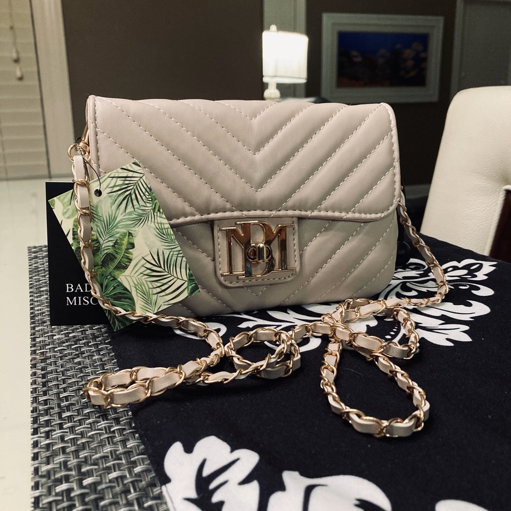 Badgley Mischke Chevron Quilted Vegan Leather Crossbody
